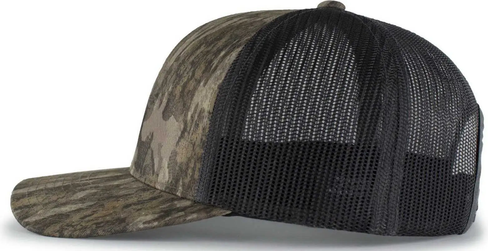 Pacific Headwear 108C Camo Snapback Trucker Cap - Bottomland Light Charcoal - Bottomland Light Charcoal / 7’’ - 7 7/8’’