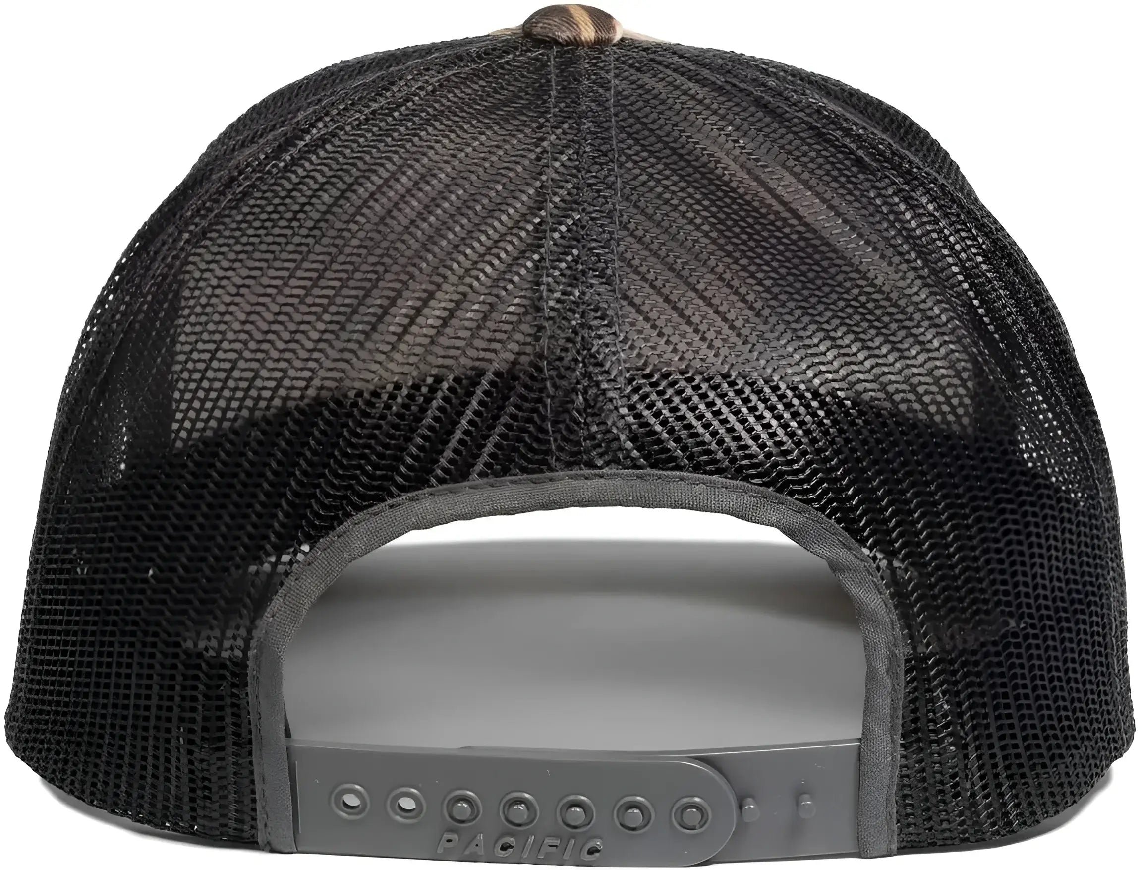 Pacific Headwear 108C Camo Snapback Trucker Cap - Shadow Grass Blades Light Charcoal - Shadow Grass Blades Light