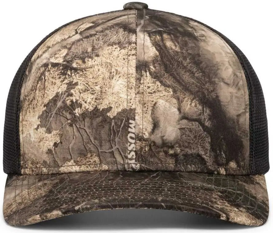 Pacific Headwear 108C Camo Snapback Trucker Cap - Terra Bayou Light Charcoal Terra Bayou - Mossy Oak Dark Gray / 7’’ 7