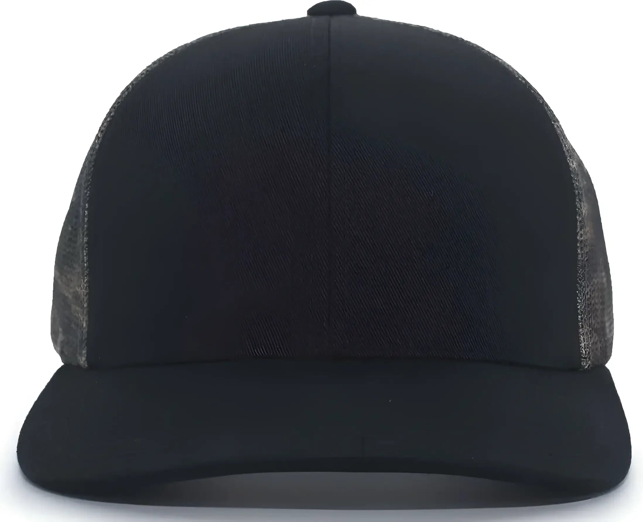 Pacific Headwear 108C Camo Trucker Snapback Cap - Black Break-Up Country - Black Mossy Oak / 7’’ - 7 7/8’’