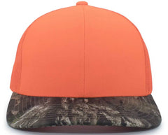Pacific Headwear 108C Camo Trucker Snapback Cap Break Up Country Blaze Mossy Oak Blaze / 7’’ 7 7/8’’