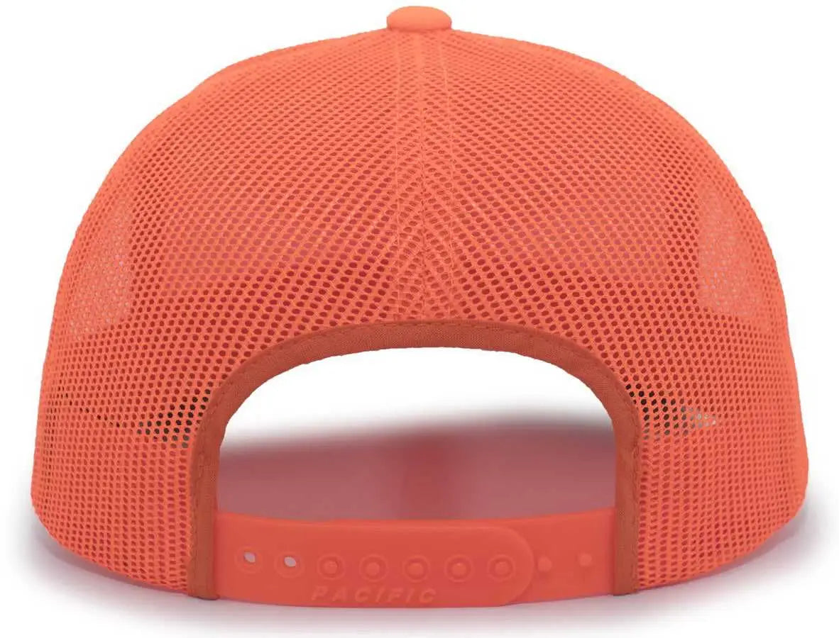 Pacific Headwear 108C Camo Trucker Snapback Cap - Break-Up Country Blaze - Mossy Oak Blaze / 7’’ - 7 7/8’’