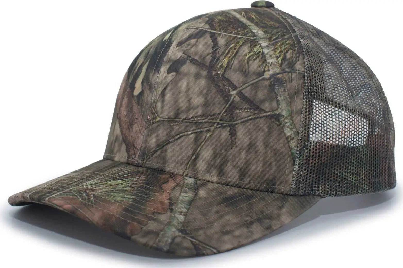 Pacific Headwear 108C Camo Trucker Snapback Cap Break Up Country Break Up Coun Mossy Oak / 7’’ 7 7/8’’