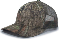 Pacific Headwear 108C Camo Trucker Snapback Cap Break Up Country Break Up Coun Mossy Oak / 7’’ 7 7/8’’