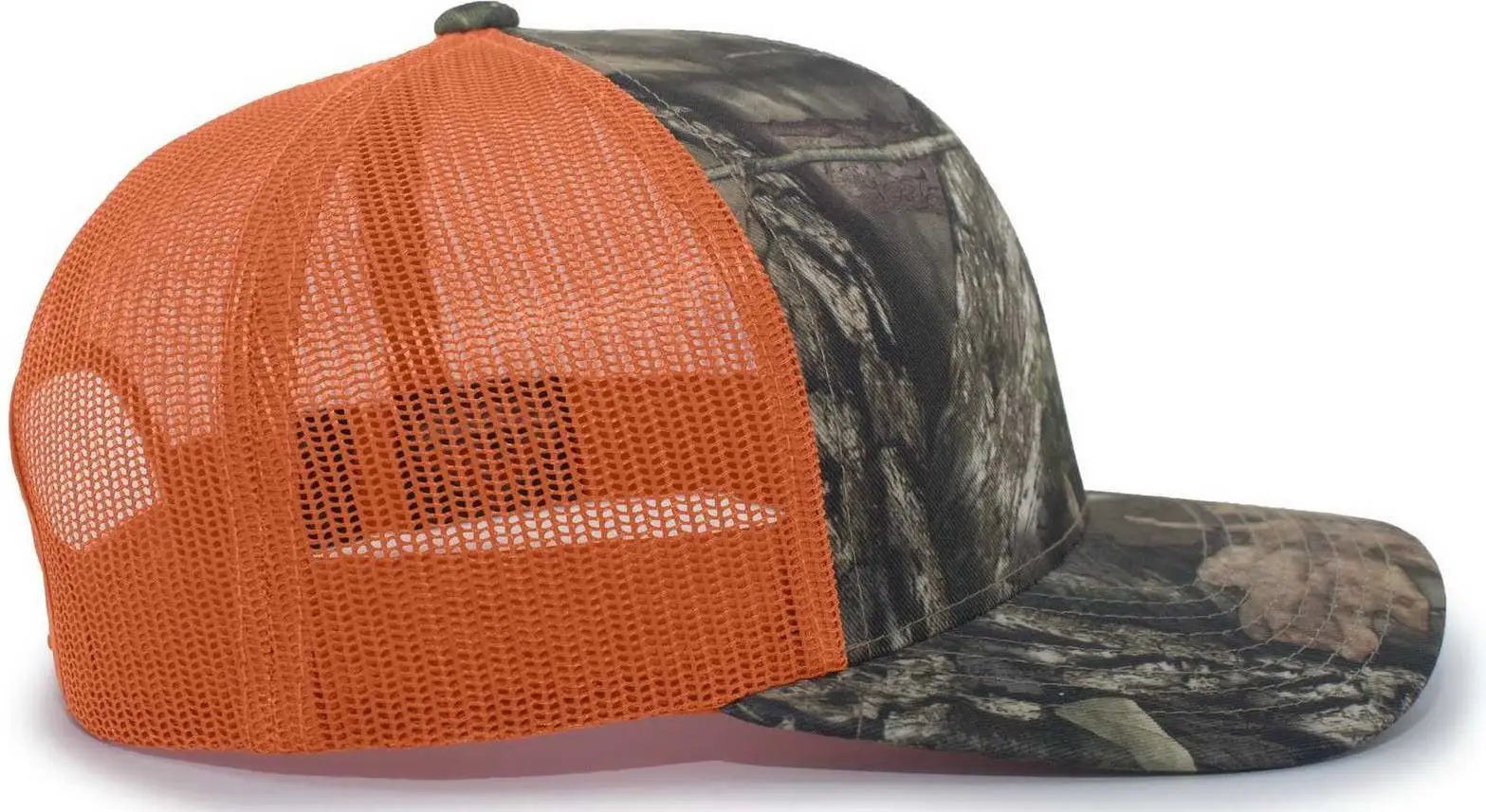 Pacific Headwear 108C Camo Trucker Snapback Cap - Break-Up Country Orange - Mossy Oak Orange / 7’’ - 7 7/8’’