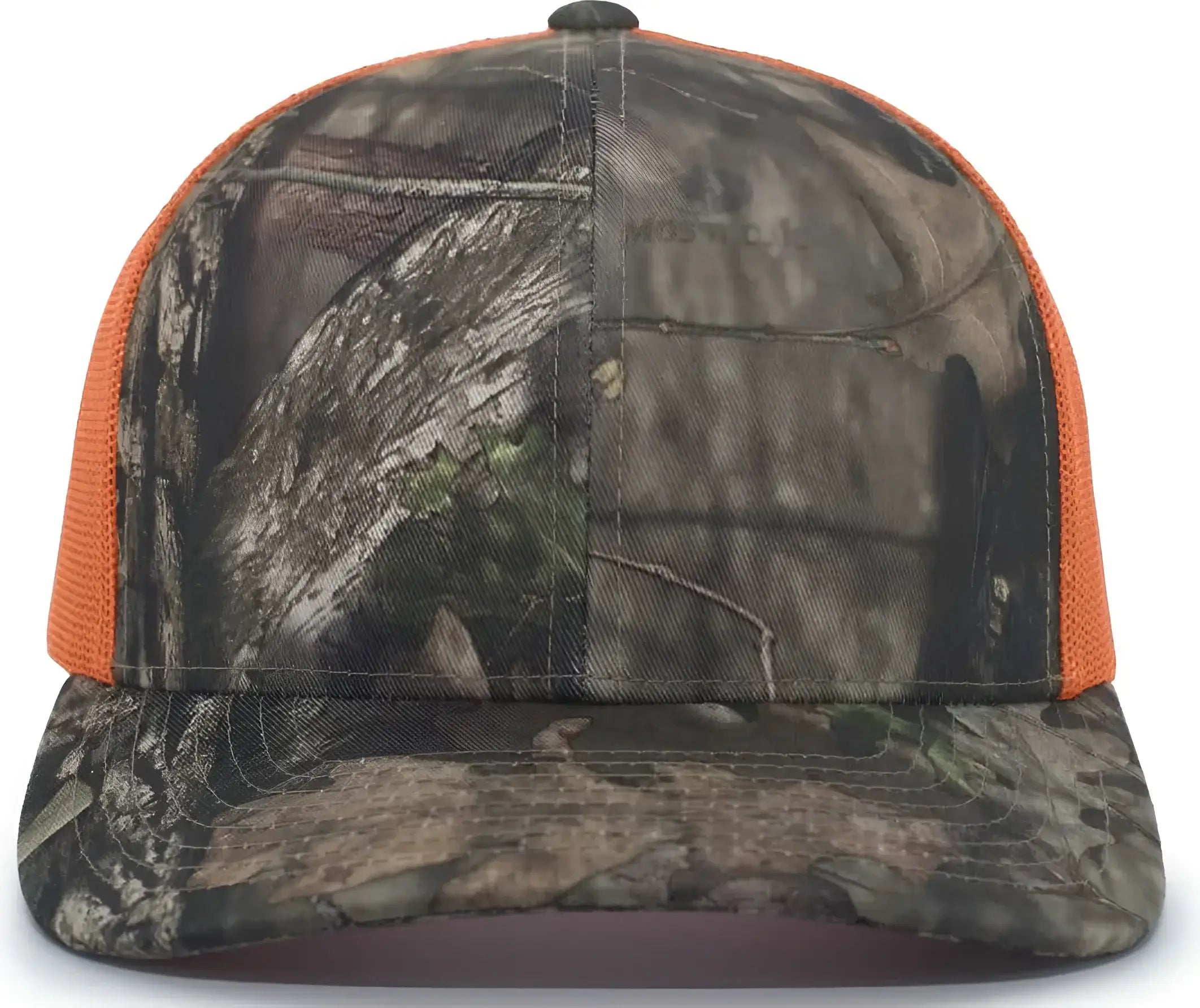 Pacific Headwear 108C Camo Trucker Snapback Cap - Break-Up Country Orange - Mossy Oak Orange / 7’’ - 7 7/8’’