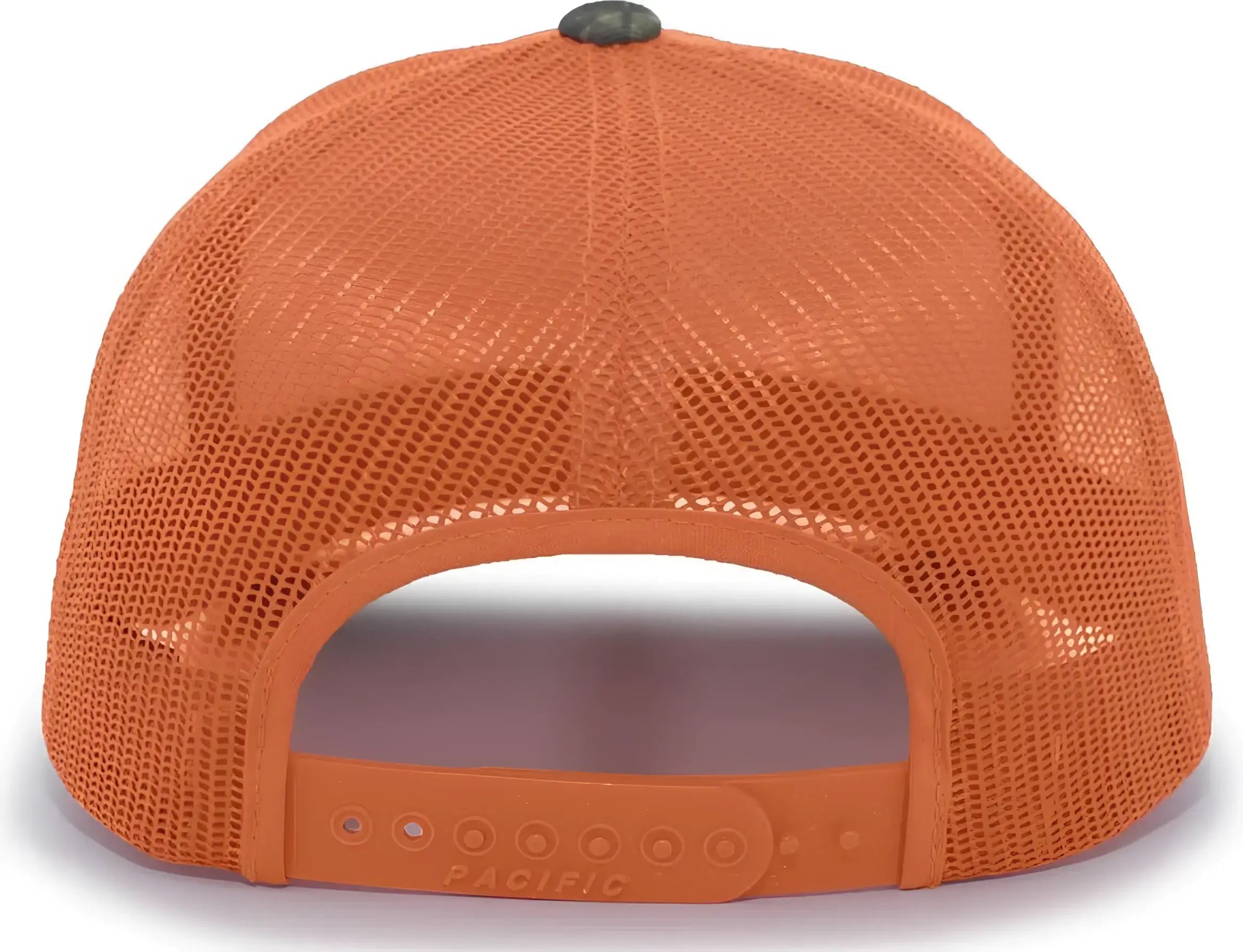 Pacific Headwear 108C Camo Trucker Snapback Cap - Break-Up Country Orange - Mossy Oak Orange / 7’’ - 7 7/8’’