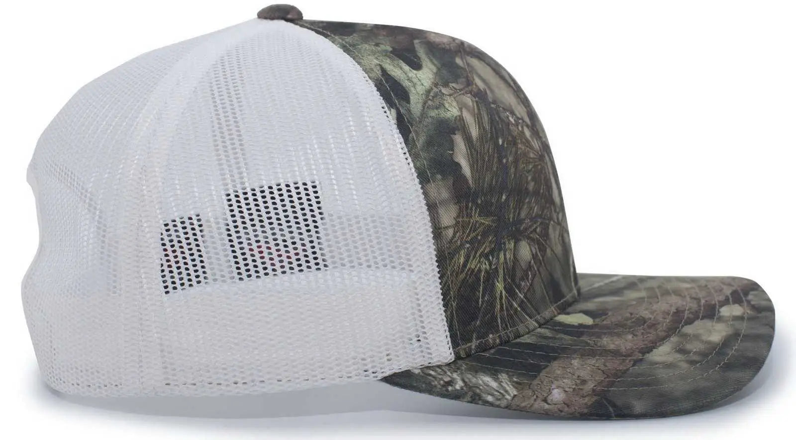 Pacific Headwear 108C Camo Trucker Snapback Cap - Break-Up Country White - Mossy Oak White / 7’’ - 7 7/8’’