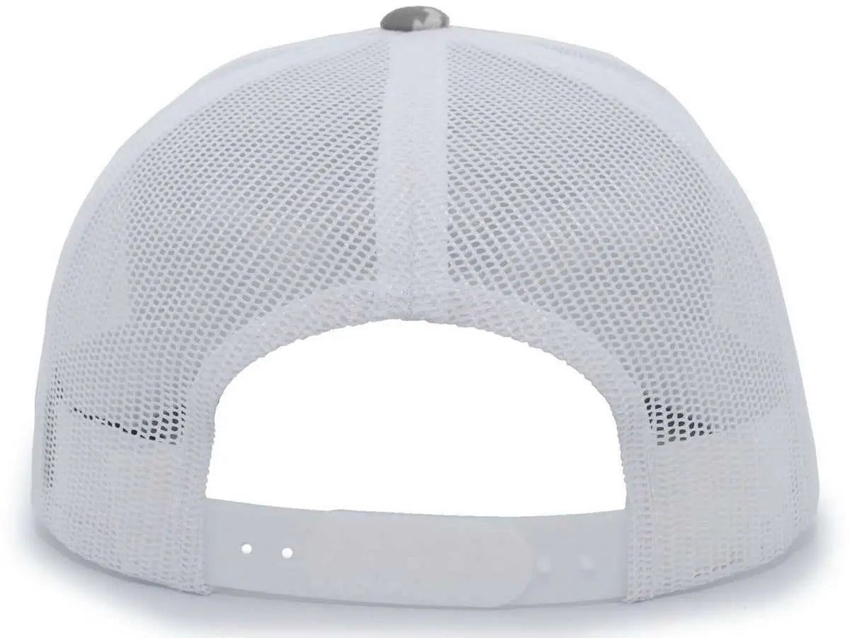 Pacific Headwear 108C Camo Trucker Snapback Cap - Desert White - Sand White / 7’’ - 7 7/8’’