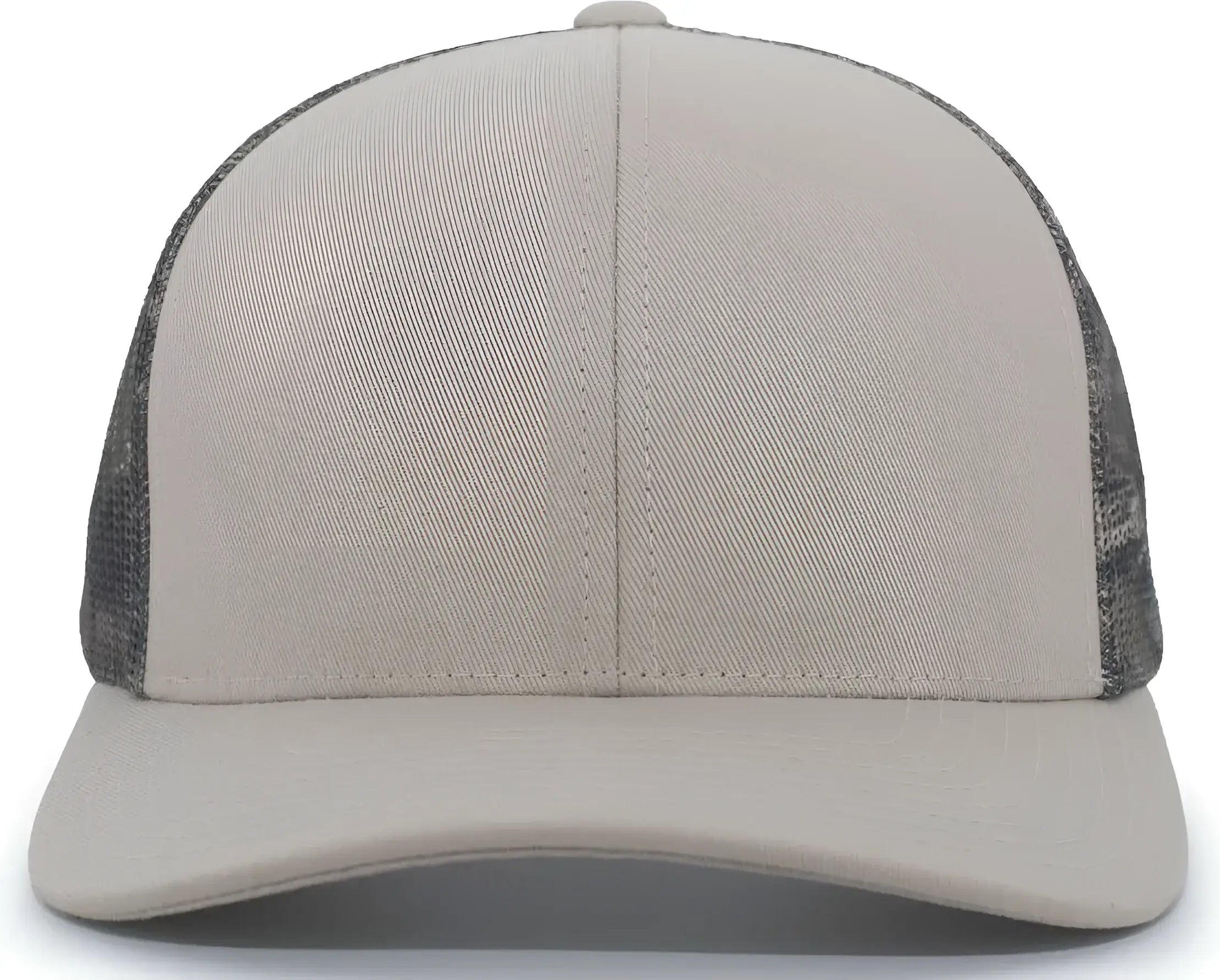 Pacific Headwear 108C Camo Trucker Snapback Cap - Stone Break-Up Country - Ivory Mossy Oak / 7’’ - 7 7/8’’