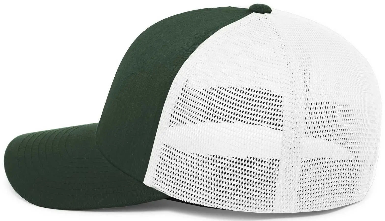 Pacific Headwear 110F Trucker Flexfit Snapback Cap - Dark Green White Dark Green - Forest White / 7’’ 7 7/8’’
