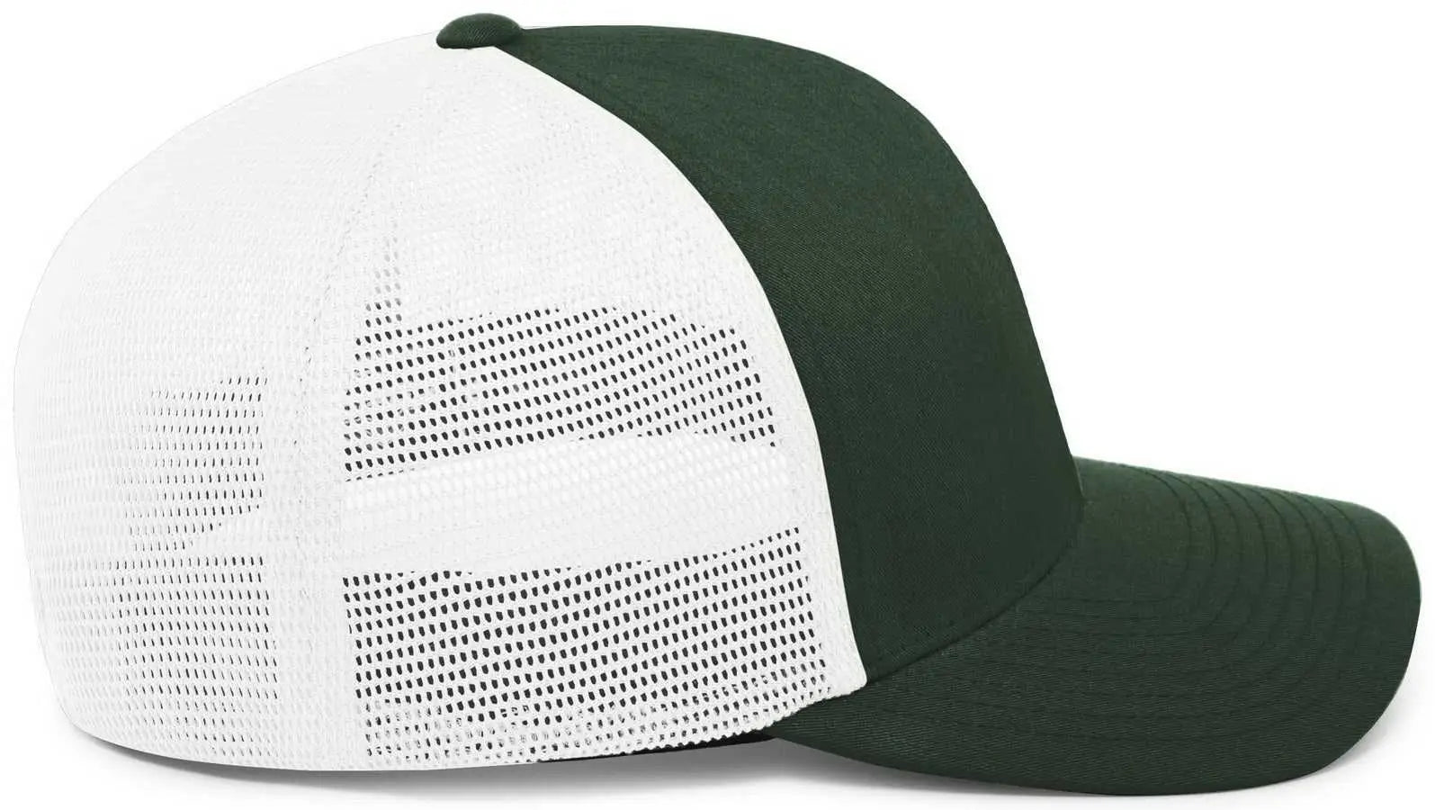 Pacific Headwear 110F Trucker Flexfit Snapback Cap - Dark Green White Dark Green - Forest White / 7’’ 7 7/8’’