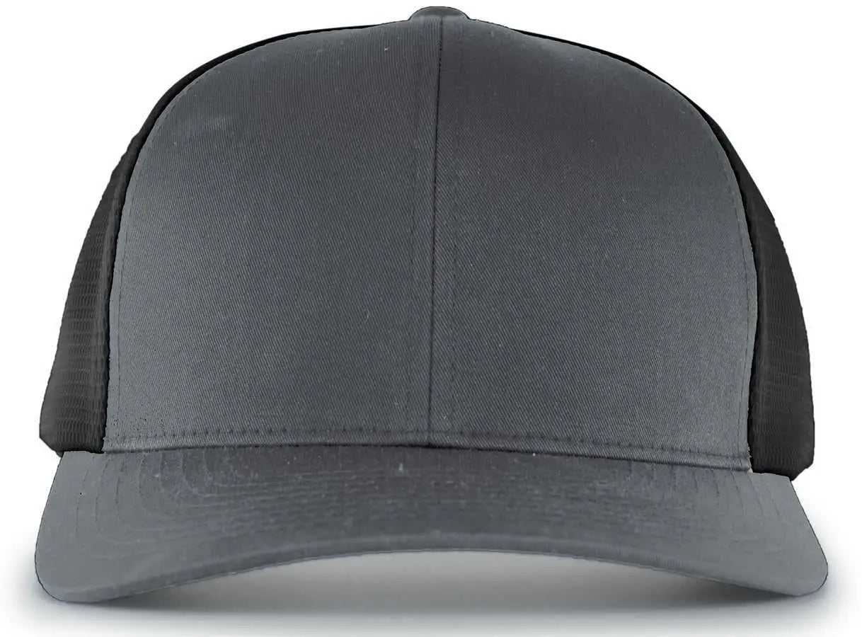 Pacific Headwear 110F Trucker Flexfit Snapback Cap - Graphite Black Graphite - Dark Gray Black / 7’’ - 7 7/8’’
