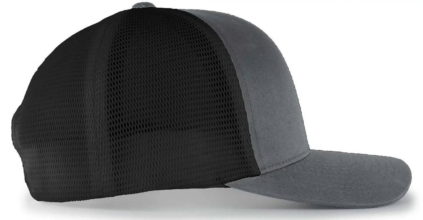Pacific Headwear 110F Trucker Flexfit Snapback Cap - Graphite Black Graphite - Dark Gray Black / 7’’ - 7 7/8’’