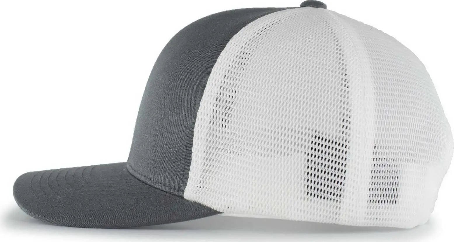 Pacific Headwear 110F Trucker Flexfit Snapback Cap - Graphite White Graphite - Dark Gray White / 7’’ - 7 7/8’’