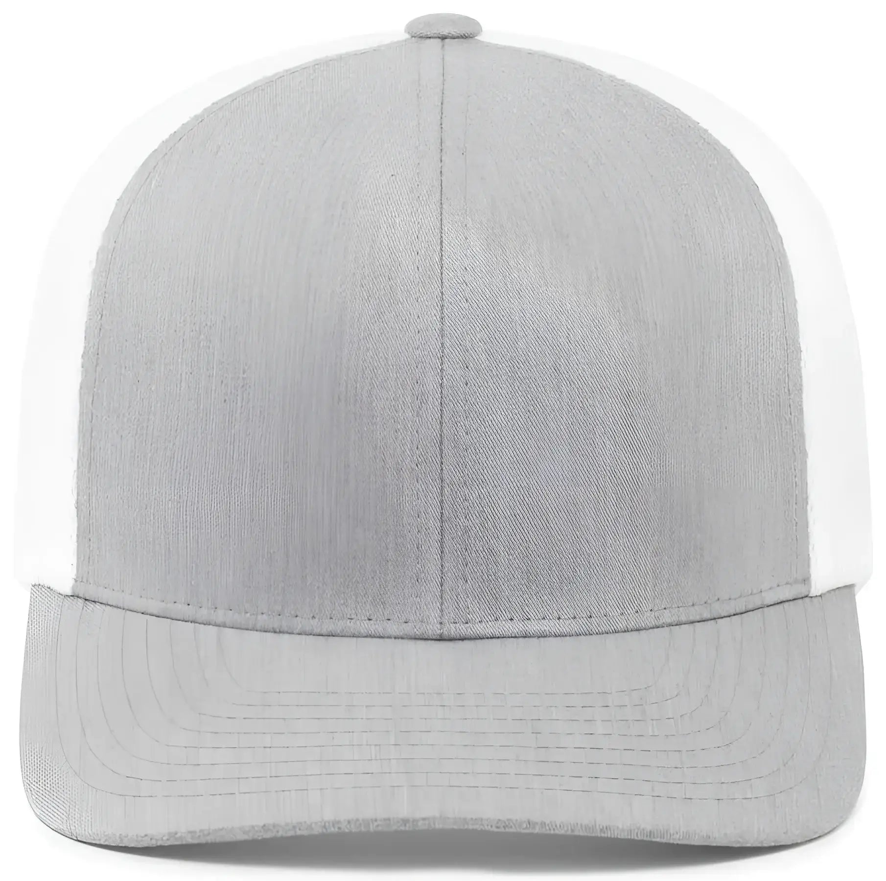 Pacific Headwear 110F Trucker Flexfit Snapback Cap - Heather Grey White Heather Grey - Gray White / 7’’ 7 7/8’’