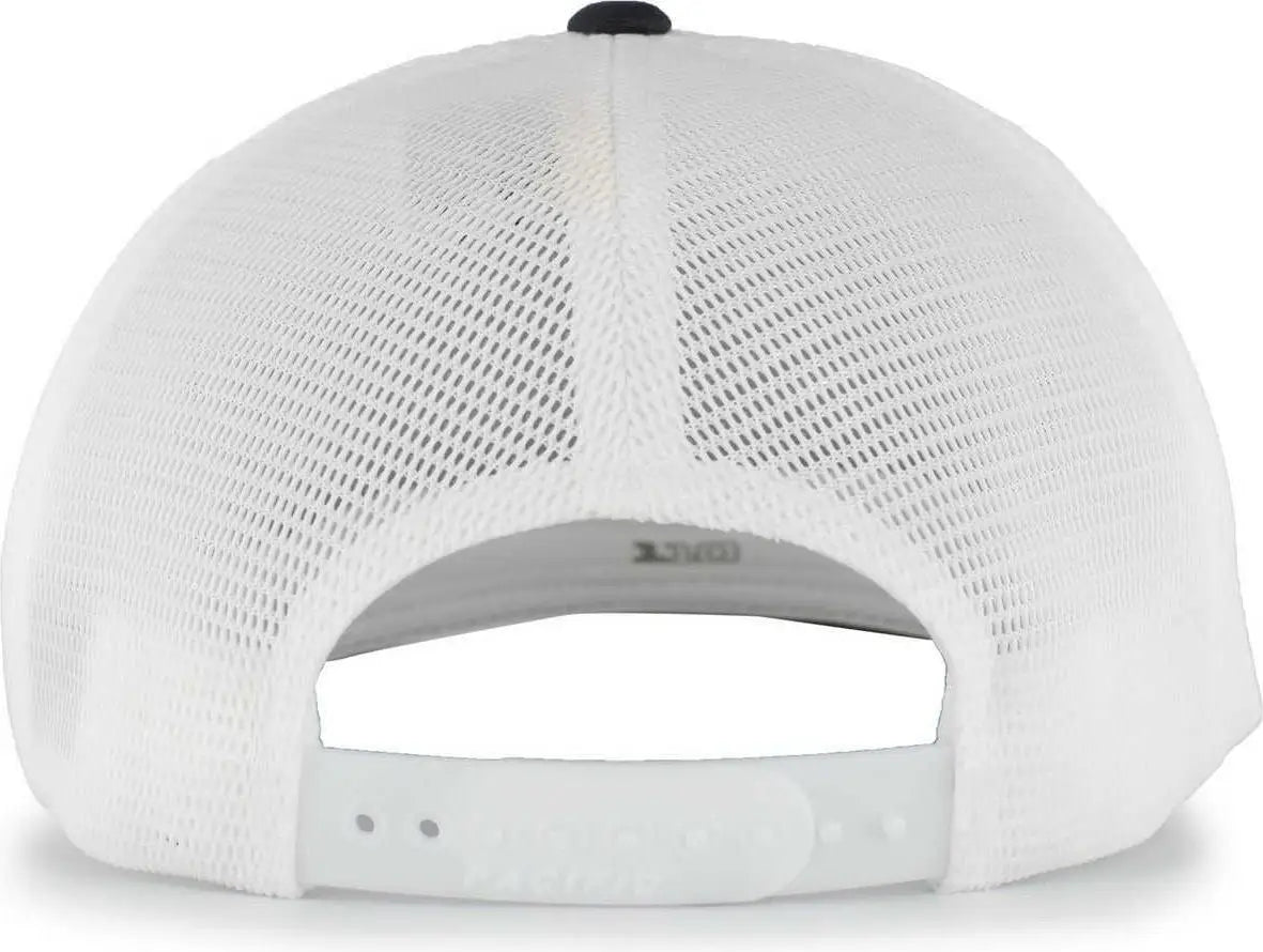 Pacific Headwear 110F Trucker Flexfit Snapback Cap - Navy White Navy - Navy White / 7’’ - 7 7/8’’