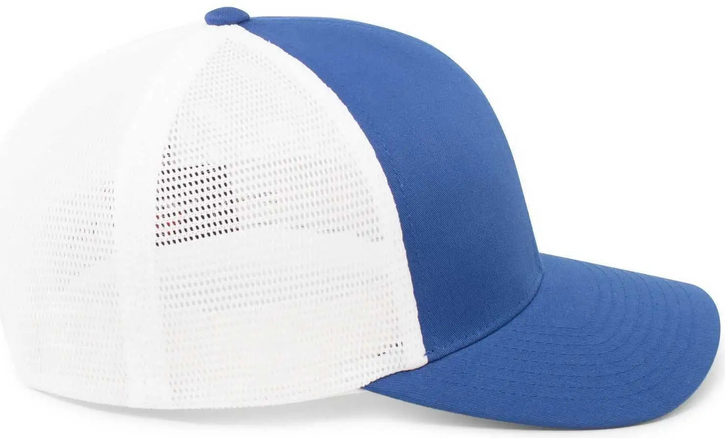 Pacific Headwear 110F Trucker Flexfit Snapback Cap - Royal White Royal - Royal White / 7’’ 7 7/8’’