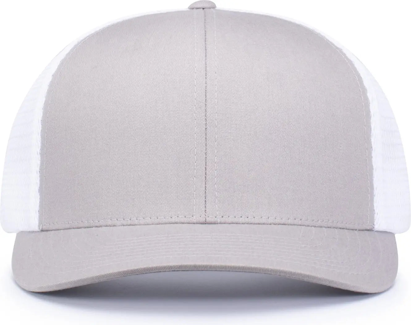 Pacific Headwear 110F Trucker Flexfit Snapback Cap - Silver White Silver - Light Gray White Light Gray / OS