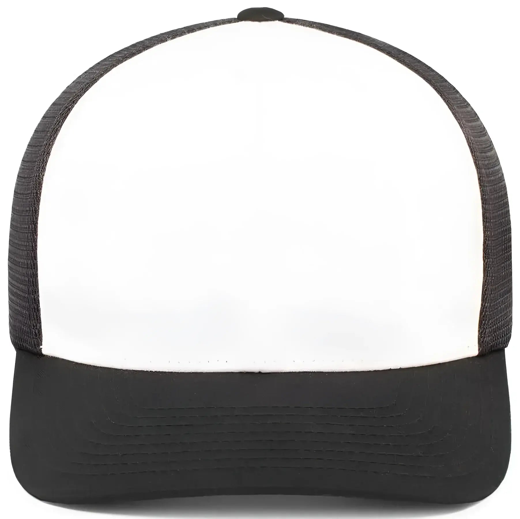 Pacific Headwear 110F Trucker Flexfit Snapback Cap - White Black Black - White Black / 7’’ 7 7/8’’