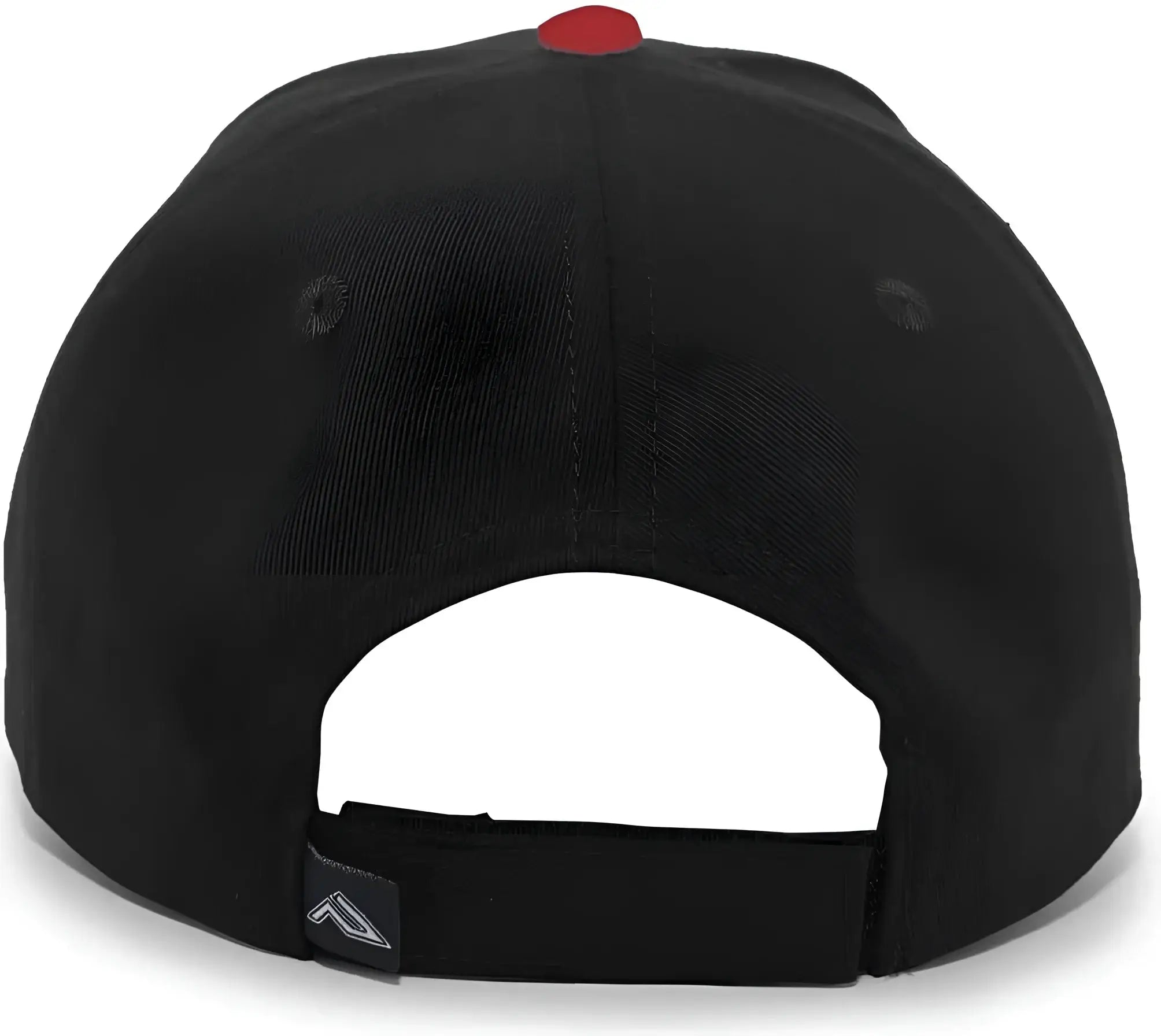 Pacific Headwear 121C Brushed Cotton Sandwich Visor Hook-and-Loop Cap - Black Red - Black Red / 7’’ - 7 7/8’’