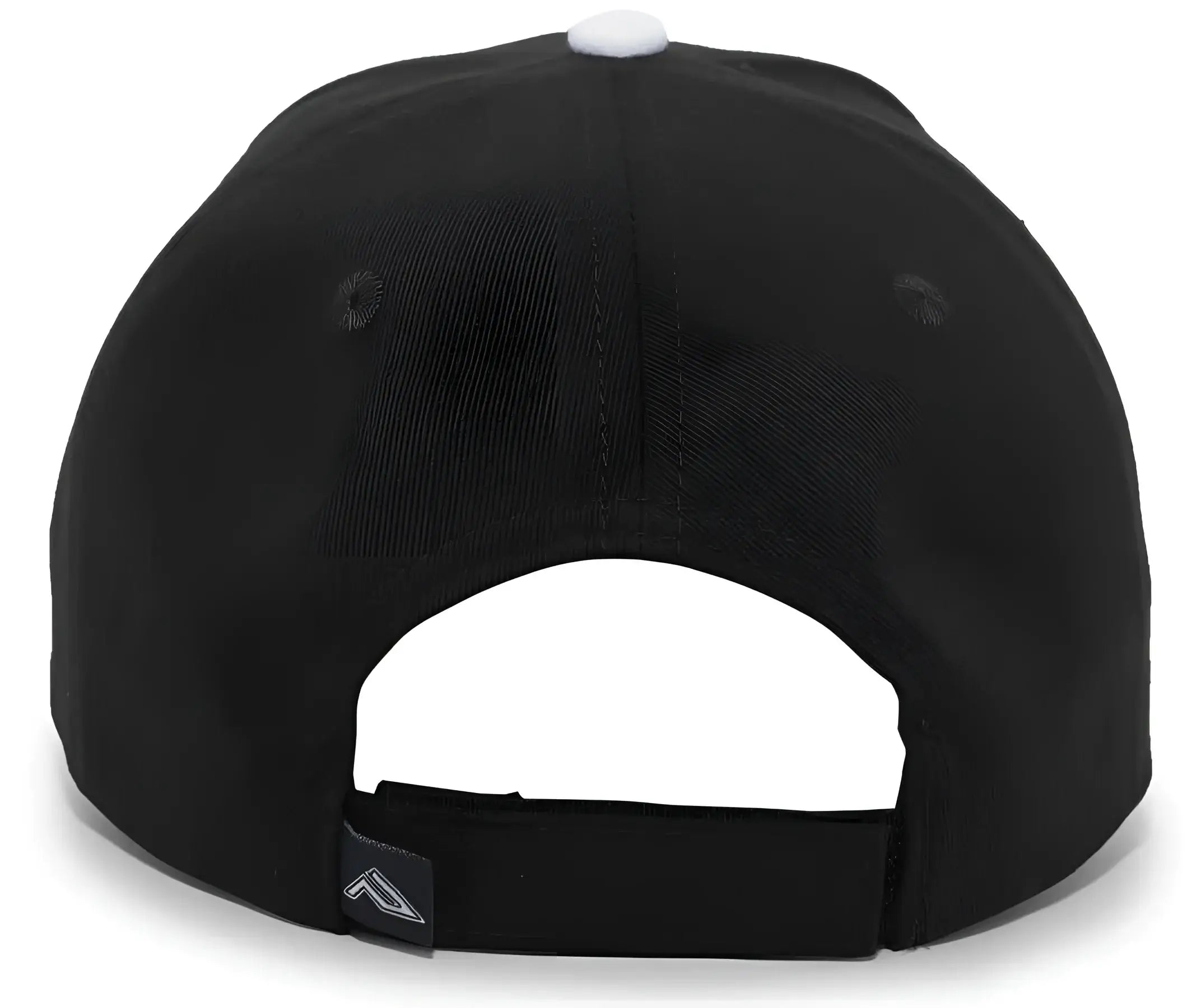 Pacific Headwear 121C Brushed Cotton Sandwich Visor Hook-and-Loop Cap - Black White - Black White / 7’’ - 7 7/8’’