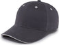 Pacific Headwear 121C Brushed Twll Cap with Sandwch Visor - Graphite White - Dark Gray White / One size Fits Most