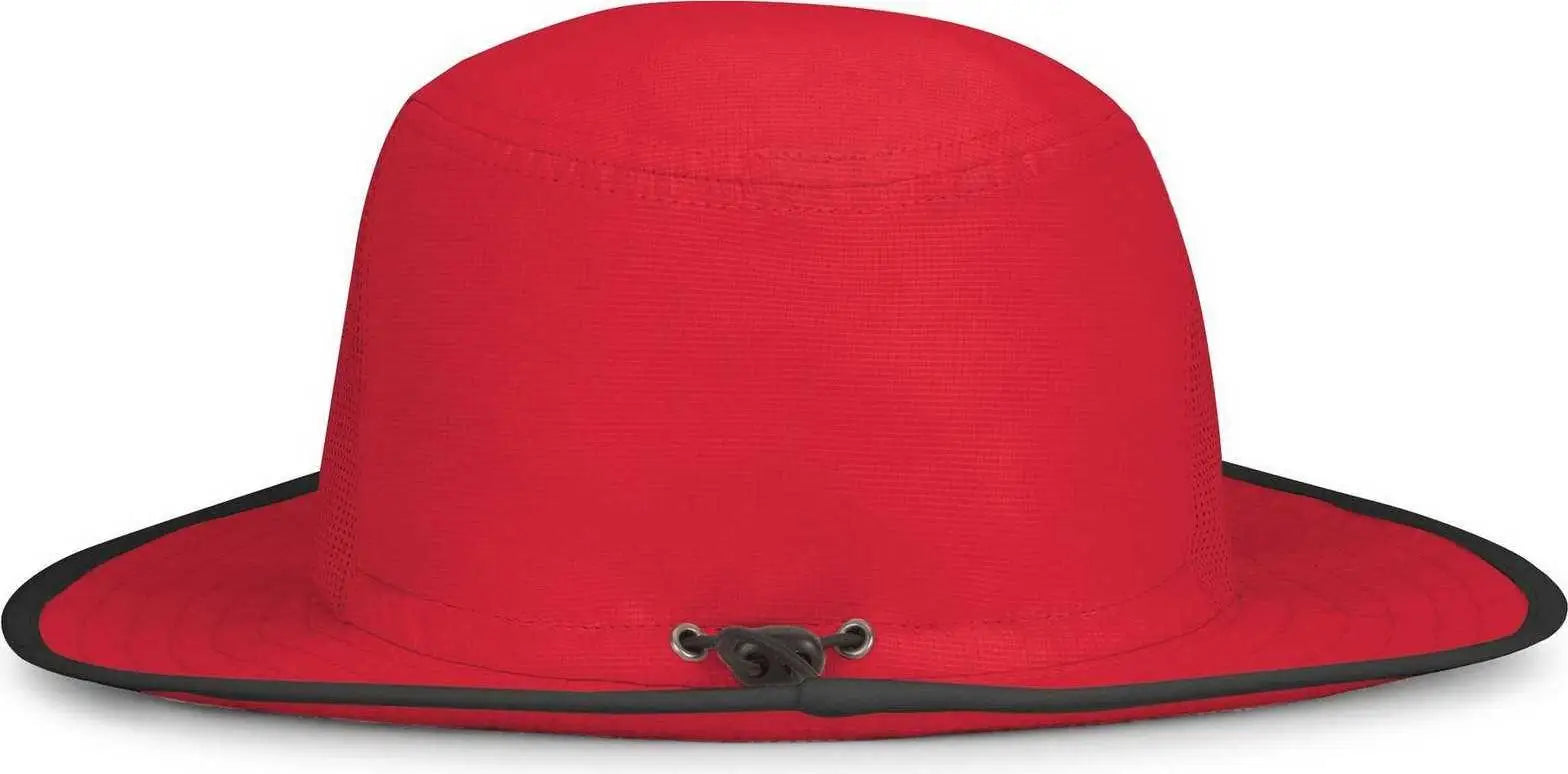 Pacific Headwear 1964B Perforated Legend Boonie - Red Graphite - Red Dark Gray / 7’’ 7 7/8’’