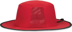 Pacific Headwear 1964B Perforated Legend Boonie - Red Graphite - Red Dark Gray / 7’’ 7 7/8’’