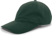 Pacific Headwear 201C Brushed Cotton Twill Buckle Back Cap - Hunter - Forest / 7’’ - 7 7/8’’