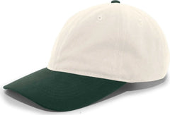 Pacific Headwear 201C Brushed Cotton Twill Buckle Back Cap - Khaki Hunter - Khaki Forest / 7’’ - 7 7/8’’