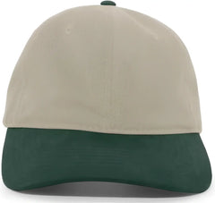 Pacific Headwear 201C Brushed Cotton Twill Buckle Back Cap - Khaki Hunter - Khaki Forest / 7’’ - 7 7/8’’
