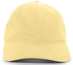 Pacific Headwear 201C Brushed Cotton Twill Buckle Back Cap - Mustard - Yellow / 7’’ - 7 7/8’’