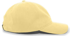 Pacific Headwear 201C Brushed Cotton Twill Buckle Back Cap - Mustard - Yellow / 7’’ - 7 7/8’’