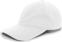 Pacific Headwear 201C Brushed Cotton Twill Buckle Back Cap - White - White / 7’’ - 7 7/8’’