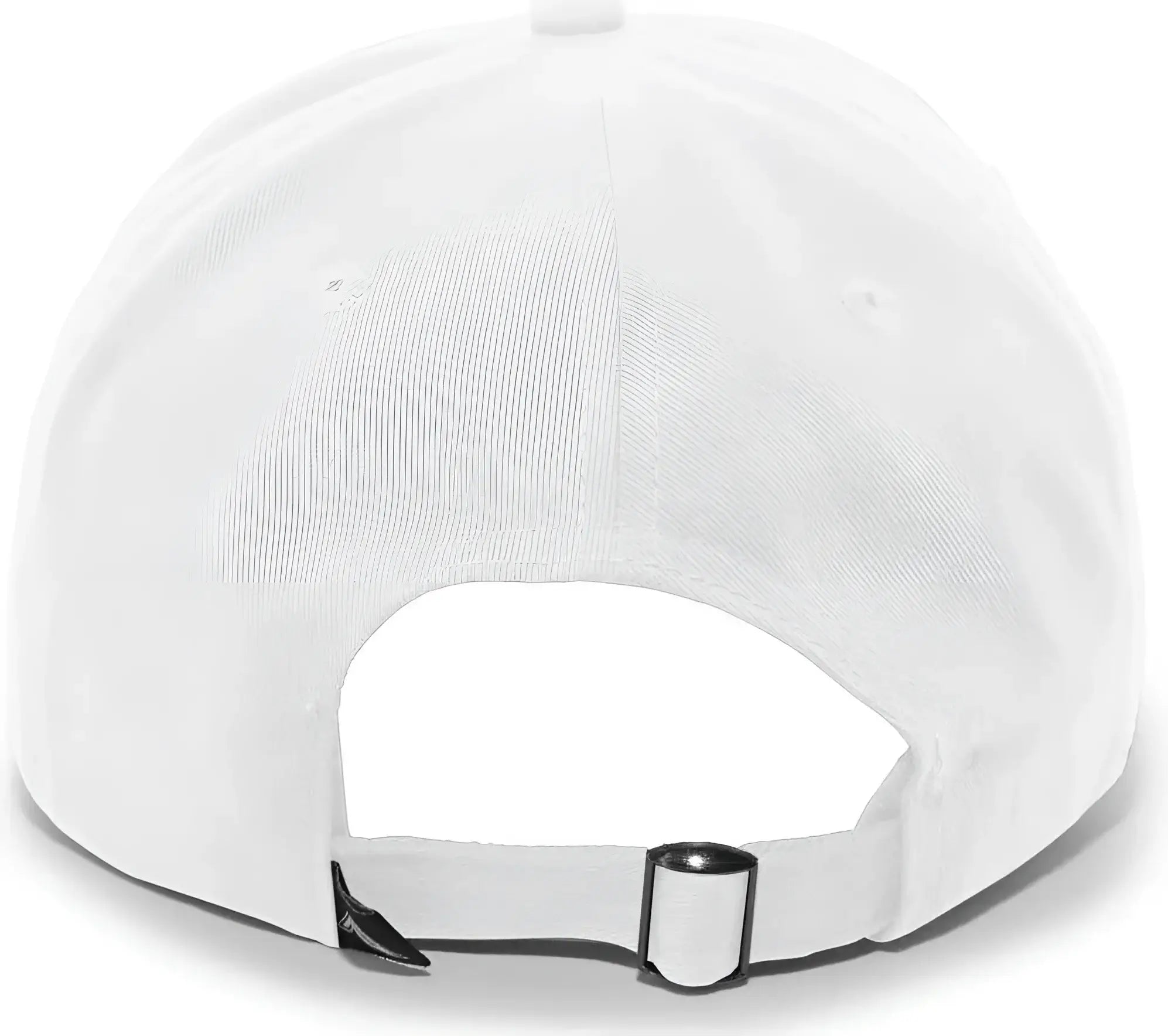 Pacific Headwear 201C Brushed Cotton Twill Buckle Back Cap - White - White / 7’’ - 7 7/8’’