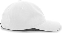 Pacific Headwear 201C Brushed Cotton Twill Buckle Back Cap - White - White / 7’’ - 7 7/8’’