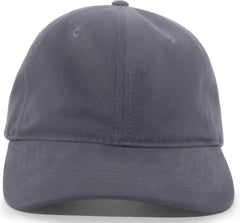 Pacific Headwear 201C Brushed Cotton Twill Buckle Strap Adjustable Cap - Graphite - Graphite / 7’’ - 7 7/8’’