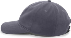 Pacific Headwear 201C Brushed Cotton Twill Buckle Strap Adjustable Cap - Graphite - Graphite / 7’’ - 7 7/8’’