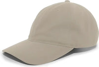 Pacific Headwear 201C Brushed Cotton Twill Buckle Strap Adjustable Cap - Khaki - Khaki / 7’’ - 7 7/8’’