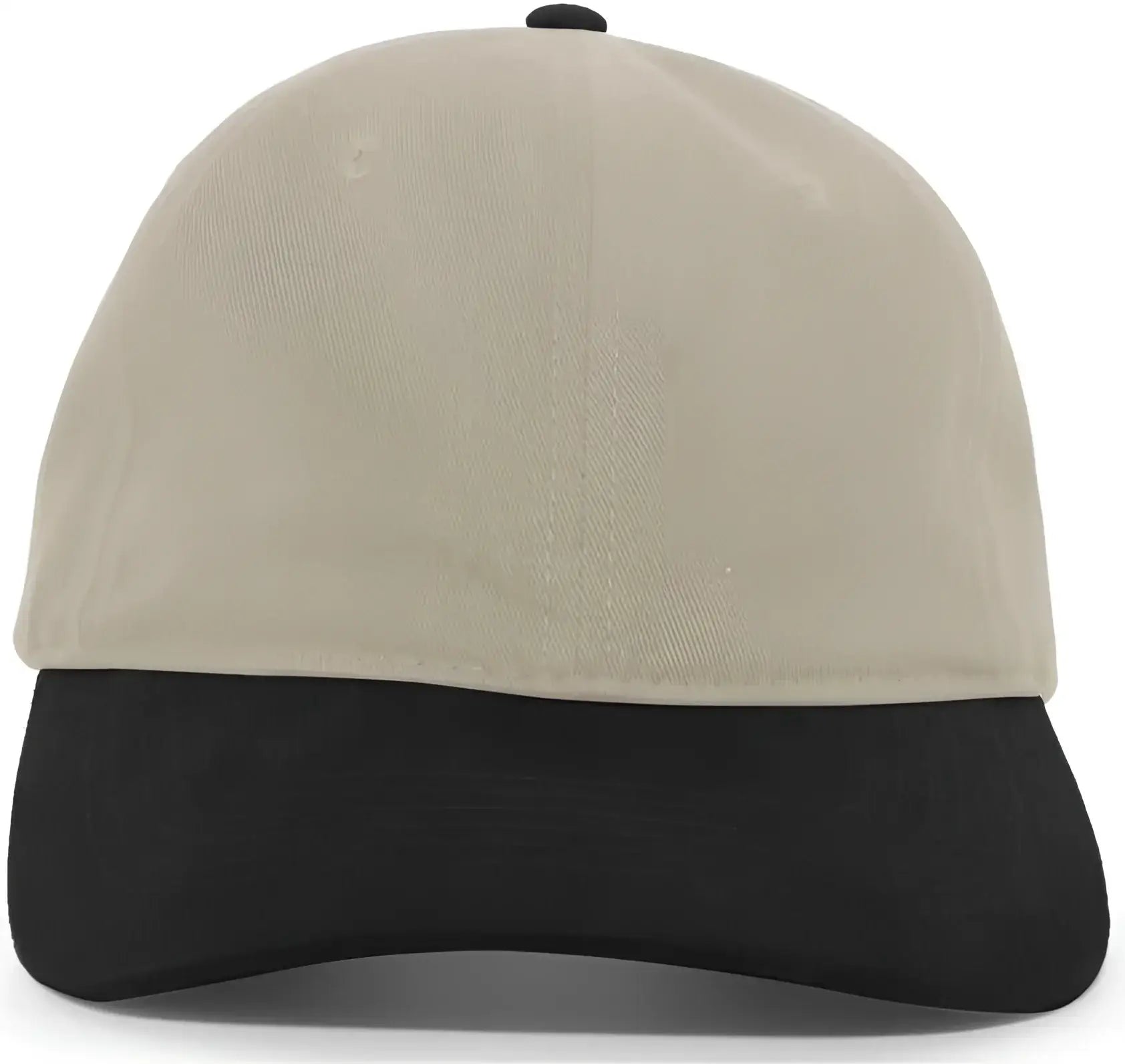 Pacific Headwear 201C Brushed Cotton Twill Buckle Strap Adjustable Cap - Khaki Black - Khaki Black / 7’’ - 7 7/8’’