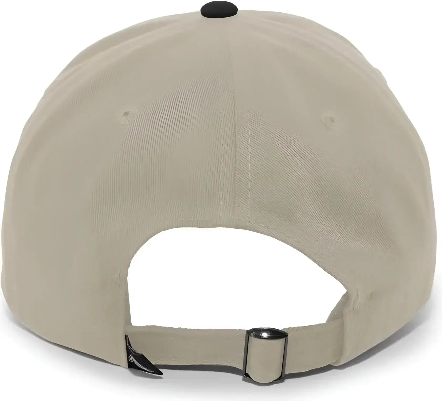 Pacific Headwear 201C Brushed Cotton Twill Buckle Strap Adjustable Cap - Khaki Black - Khaki Black / 7’’ - 7 7/8’’