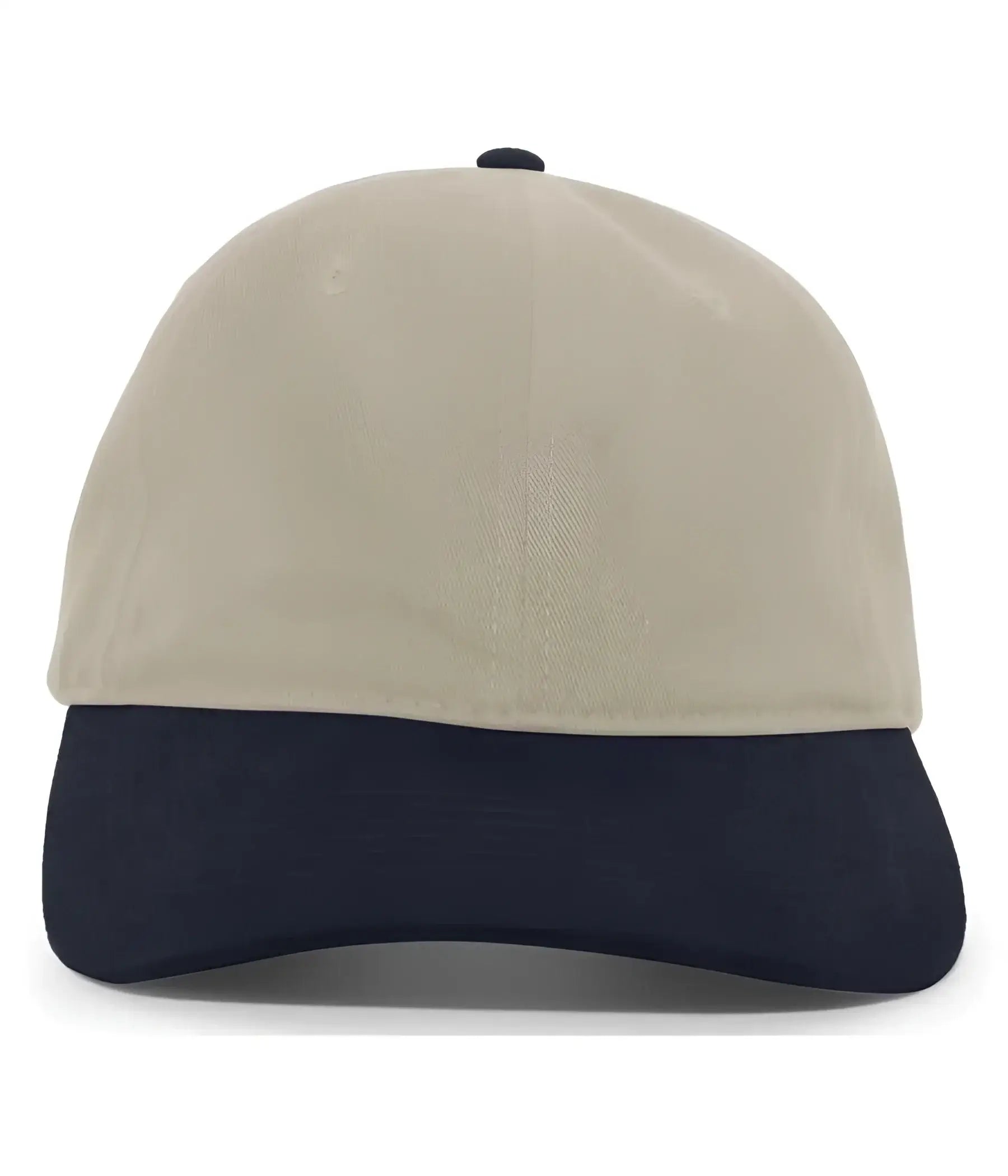 Pacific Headwear 201C Brushed Cotton Twill Buckle Strap Adjustable Cap - Khaki Navy - Khaki Navy / 7’’ - 7 7/8’’
