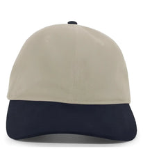 Pacific Headwear 201C Brushed Cotton Twill Buckle Strap Adjustable Cap - Khaki Navy - Khaki Navy / 7’’ - 7 7/8’’