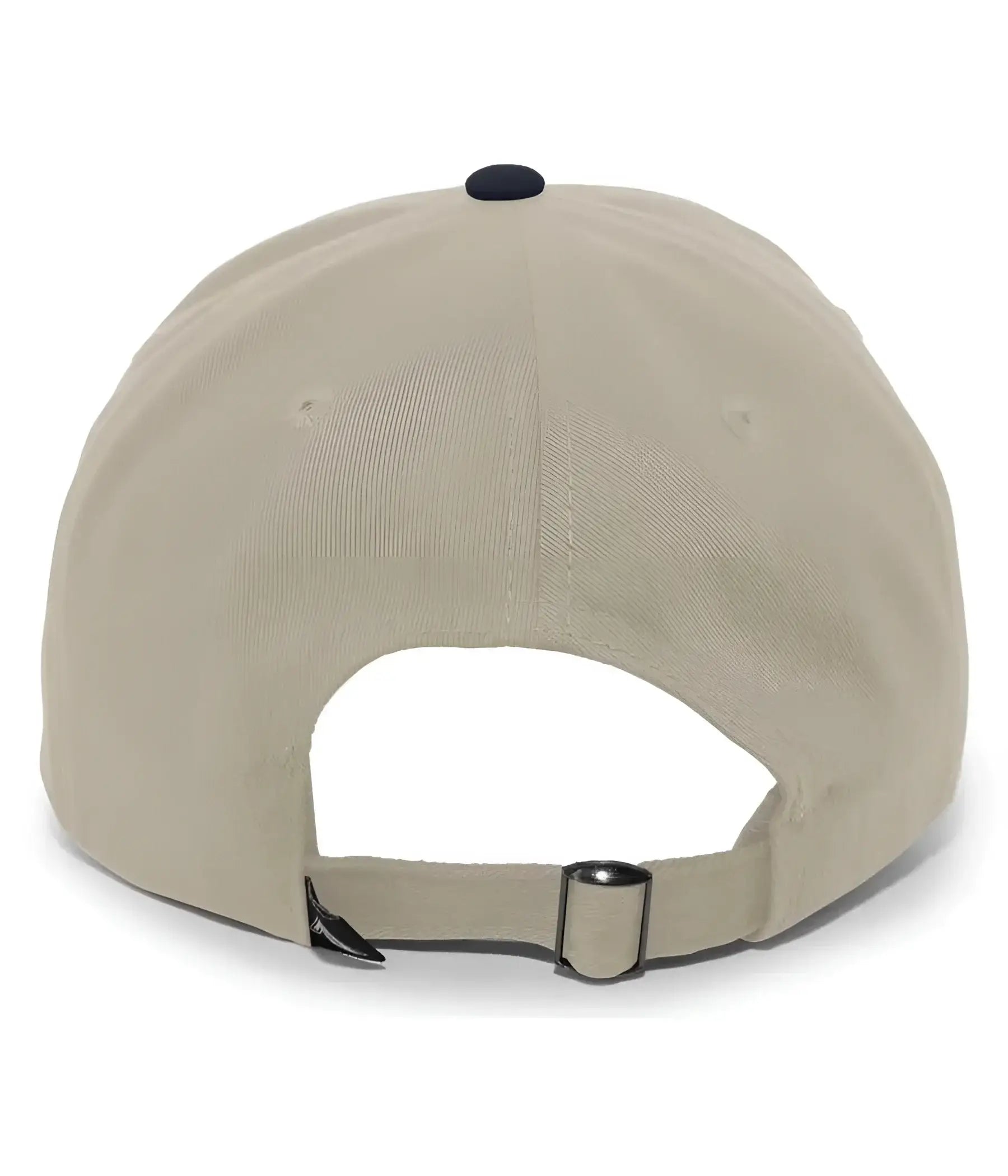 Pacific Headwear 201C Brushed Cotton Twill Buckle Strap Adjustable Cap - Khaki Navy - Khaki Navy / 7’’ - 7 7/8’’