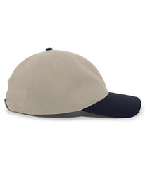 Pacific Headwear 201C Brushed Cotton Twill Buckle Strap Adjustable Cap - Khaki Navy - Khaki Navy / 7’’ - 7 7/8’’