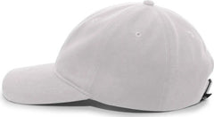 Pacific Headwear 201C Brushed Cotton Twill Buckle Strap Adjustable Cap - Silver - Silver / 7’’ - 7 7/8’’