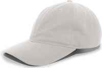 Pacific Headwear 201C Brushed Cotton Twill Buckle Strap Adjustable Cap - Silver - Silver / 7’’ - 7 7/8’’