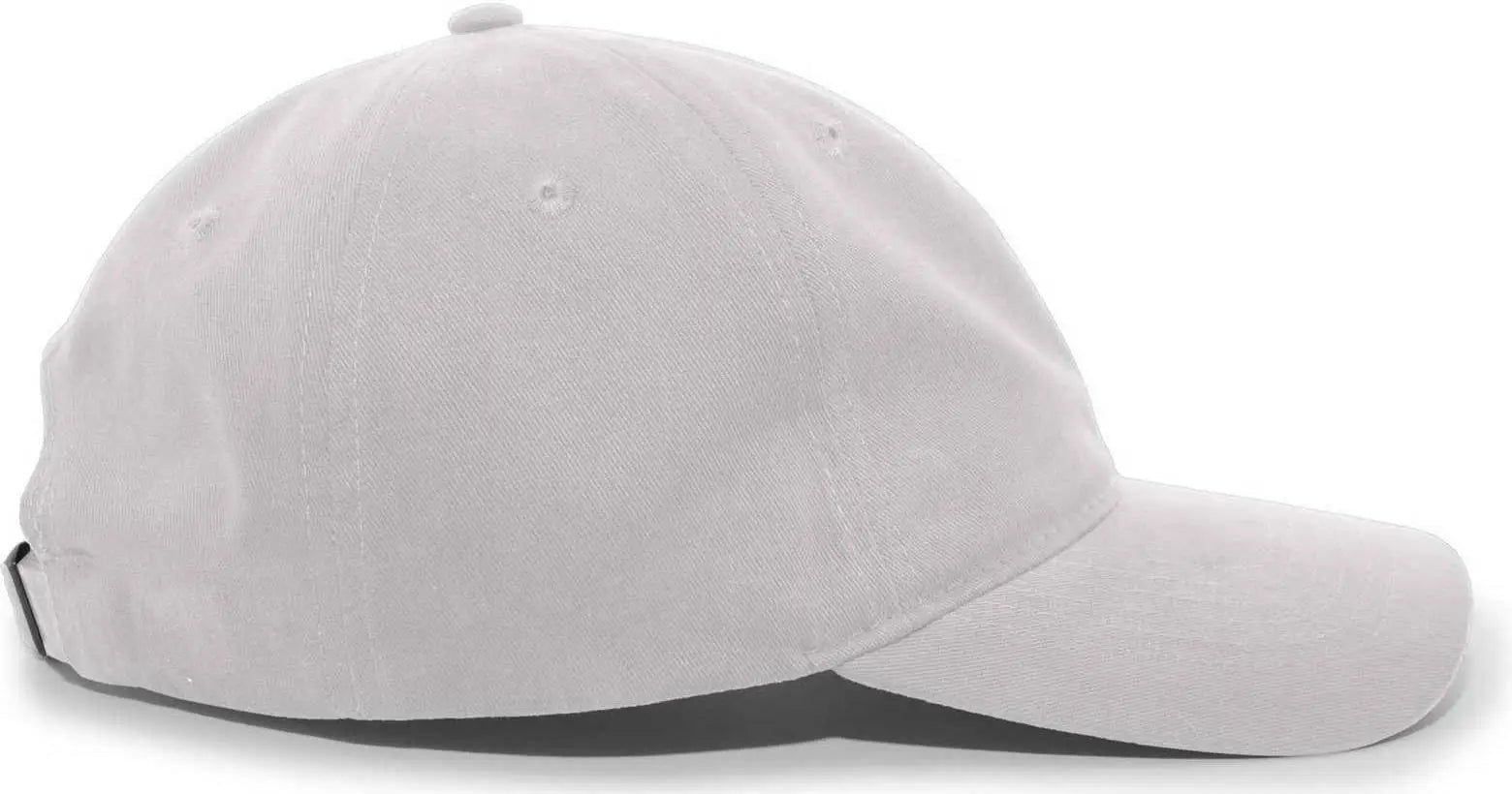 Pacific Headwear 201C Brushed Cotton Twill Buckle Strap Adjustable Cap - Silver - Silver / 7’’ - 7 7/8’’