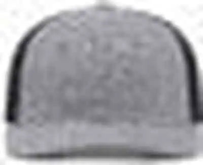 Pacific Headwear 210C Malange Heather Low Profile Trucker - Grey Heather Black Grey Heather - Gray Black / 7’’ 7 7/8’’